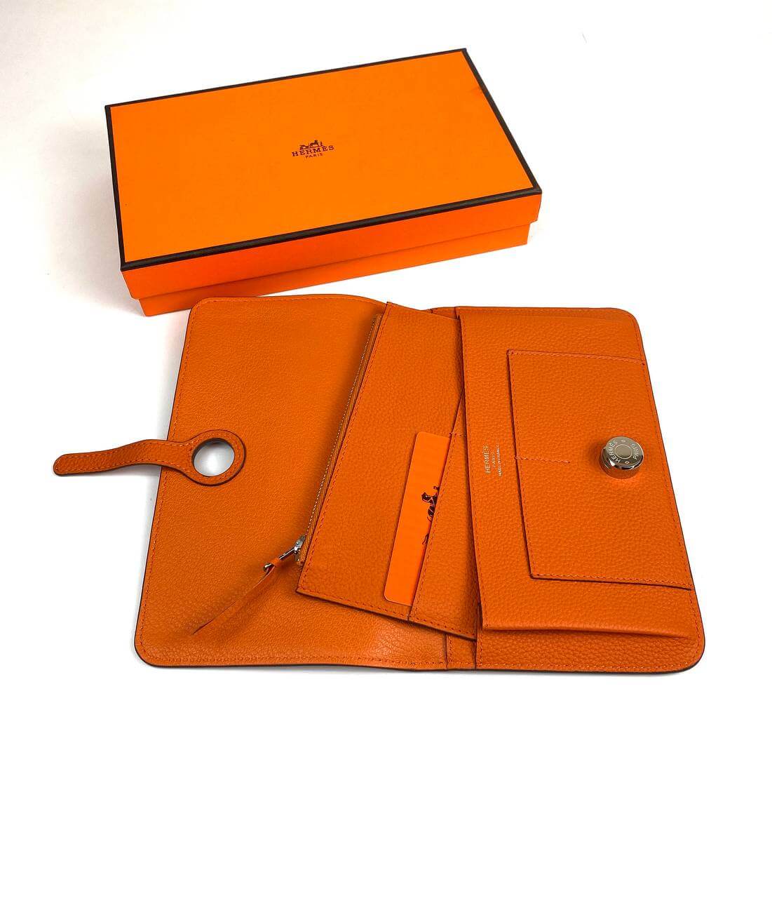 HermÃƒÆ’Ã‚Â¨s orange Dogon Duo wallet