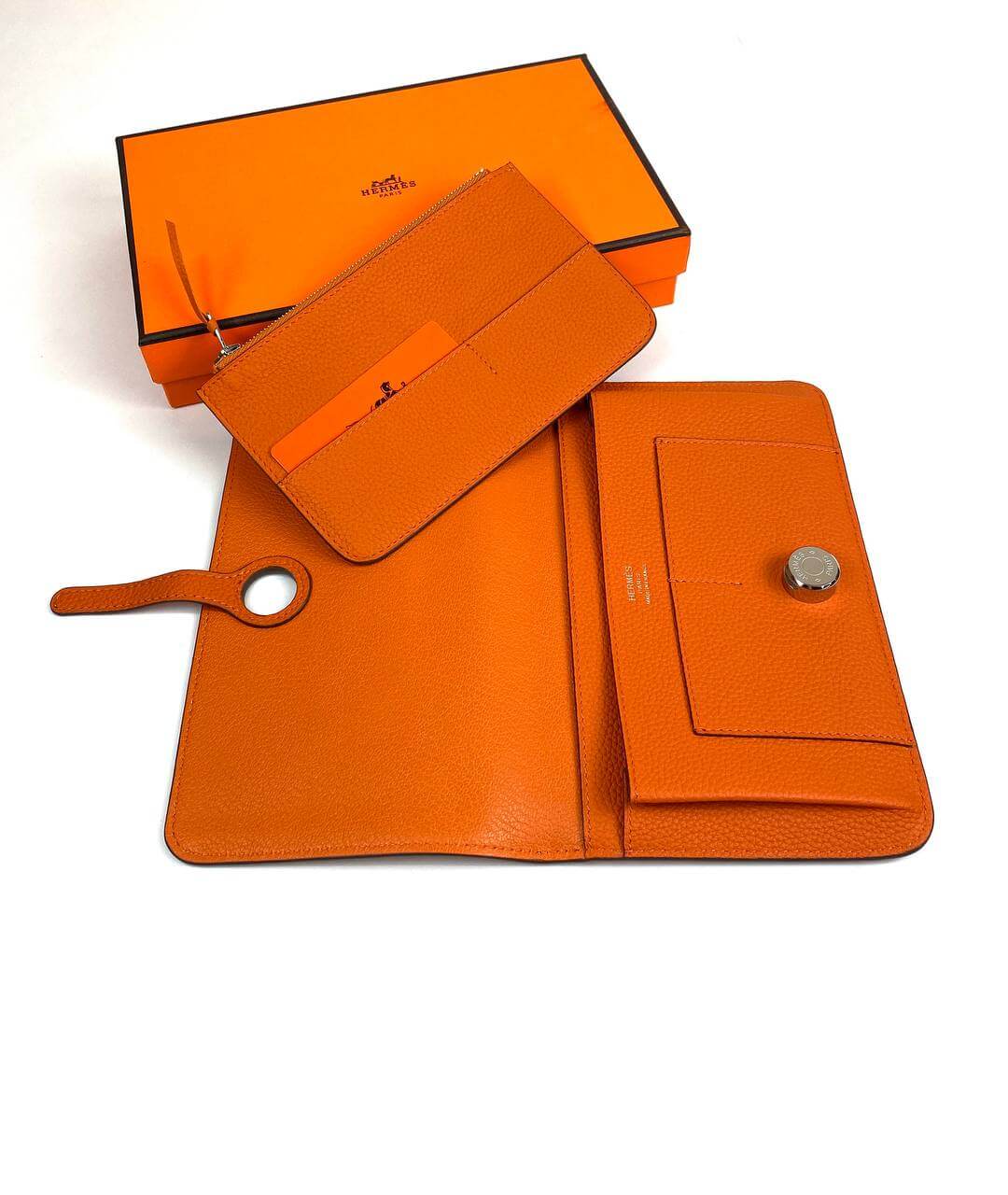 HermÃƒÆ’Ã‚Â¨s orange Dogon Duo wallet