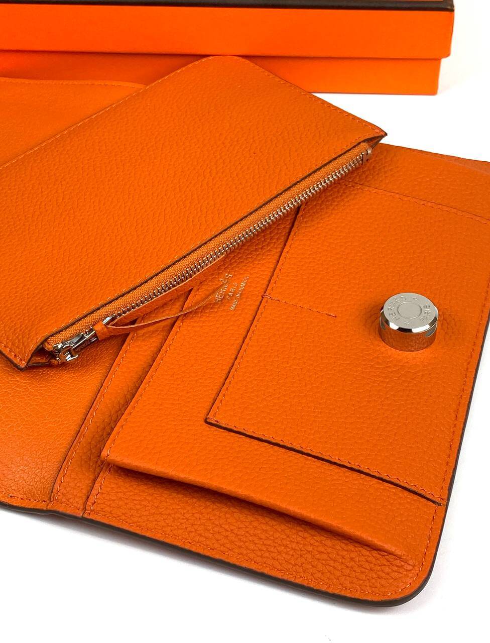 HermÃƒÆ’Ã‚Â¨s orange Dogon Duo wallet
