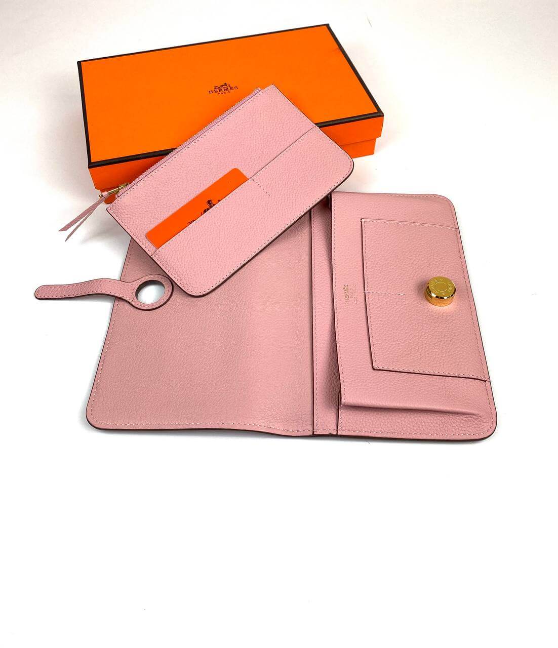 HermÃƒÆ’Ã‚Â¨s pink Dogon Duo wallet