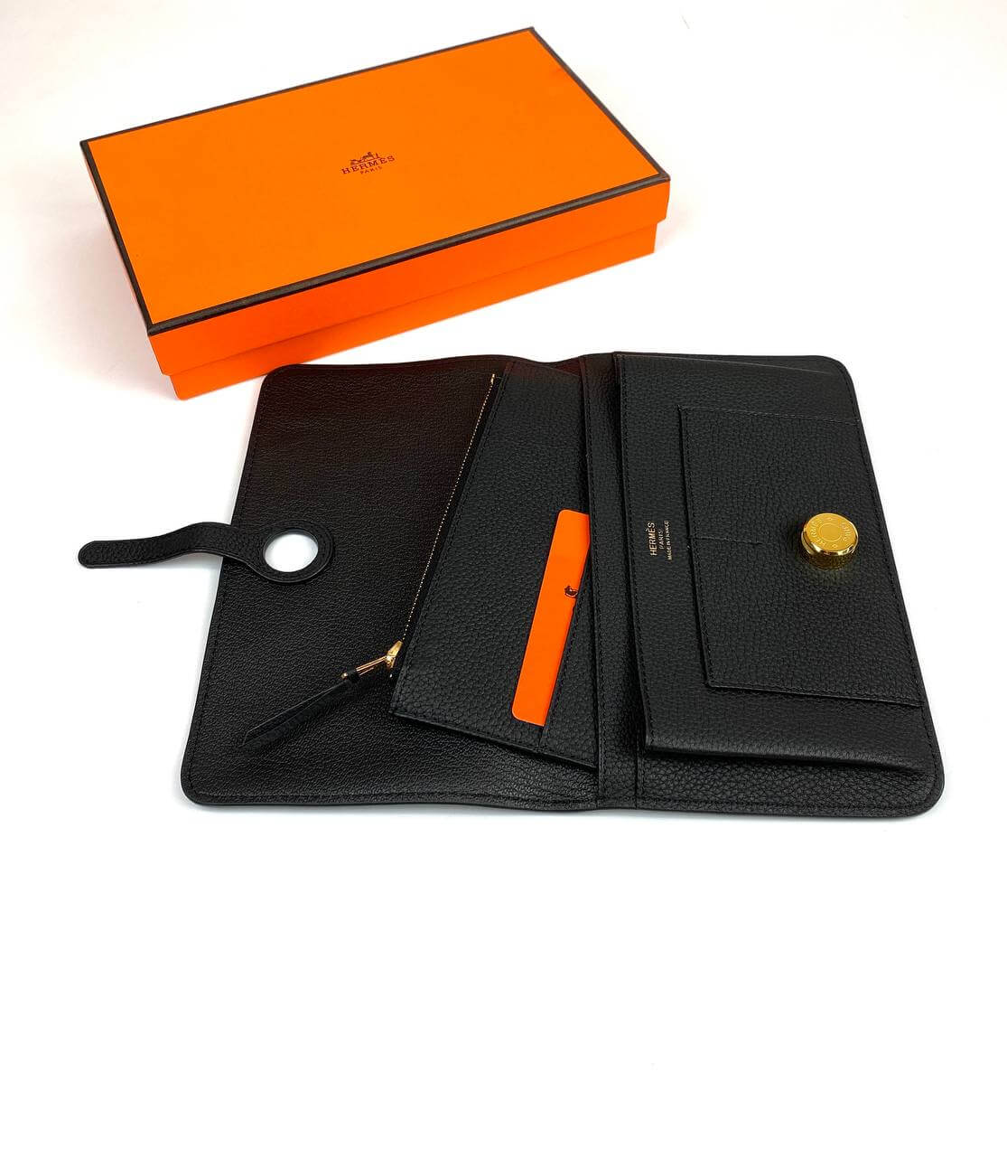 HermÃƒÆ’Ã‚Â¨s black Dogon Duo wallet