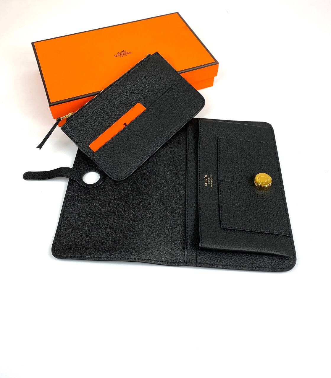 HermÃƒÆ’Ã‚Â¨s black Dogon Duo wallet