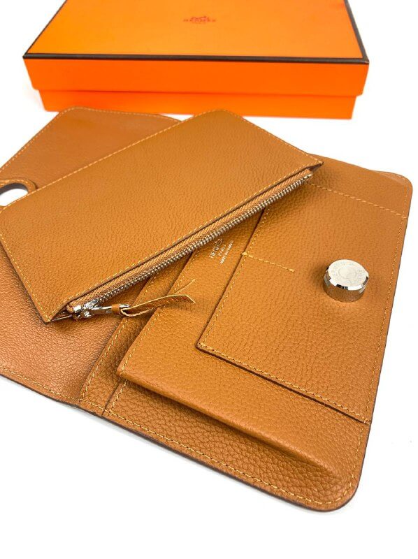 HermÃƒÆ’Ã‚Â¨s brown Dogon Duo wallet