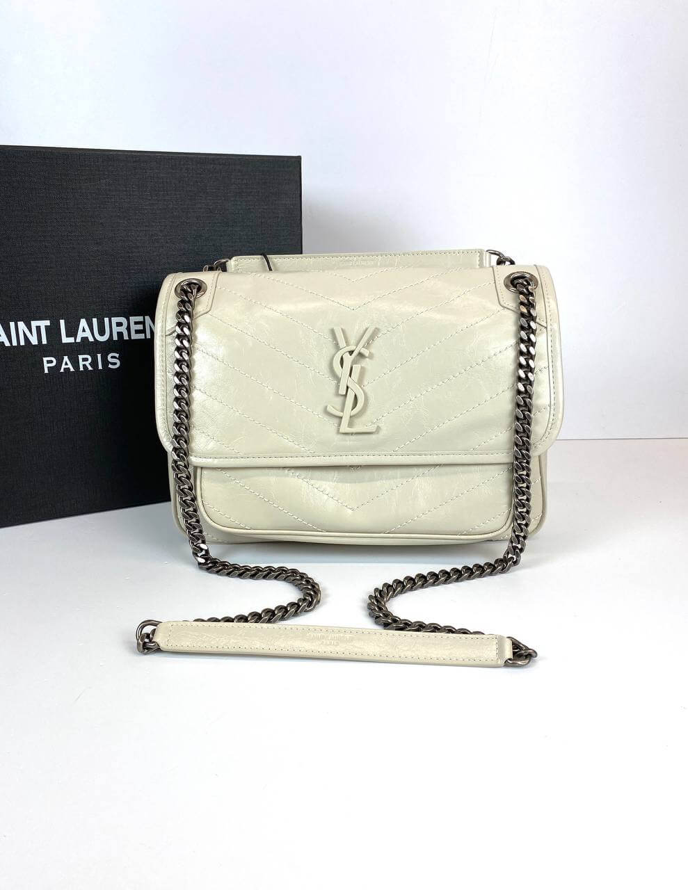 SAINT LAURENT NIKI BAGS white
