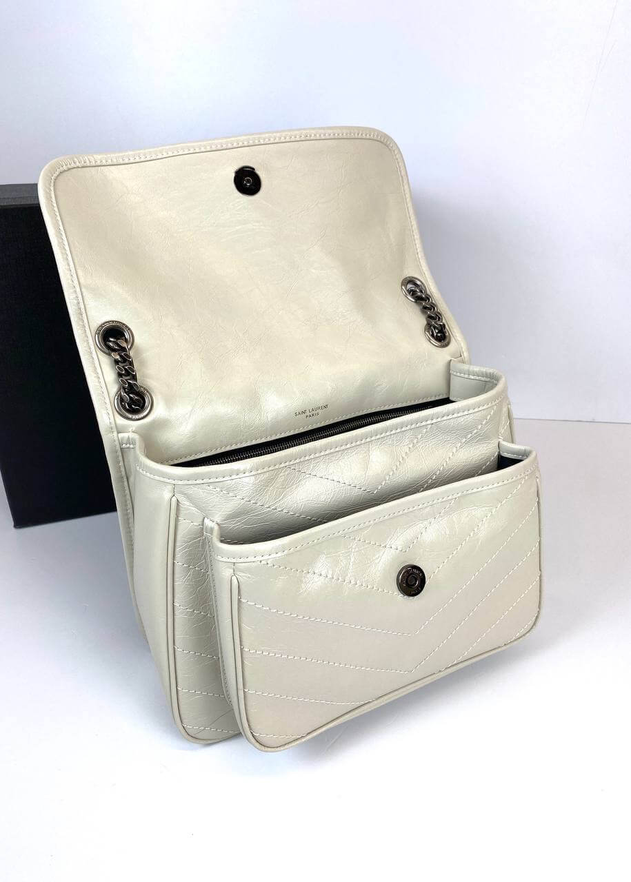SAINT LAURENT NIKI BAGS white