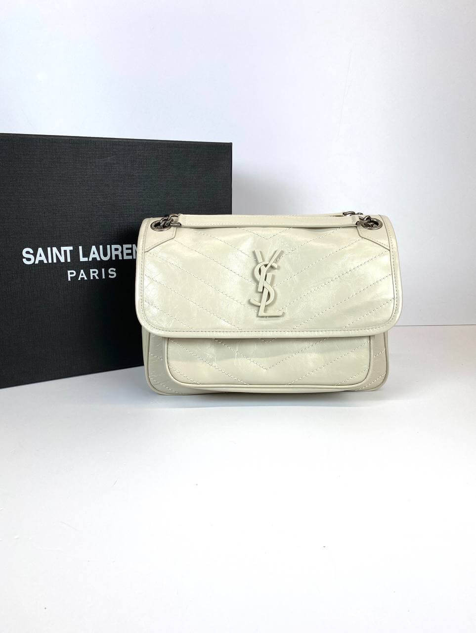 SAINT LAURENT NIKI BAGS white