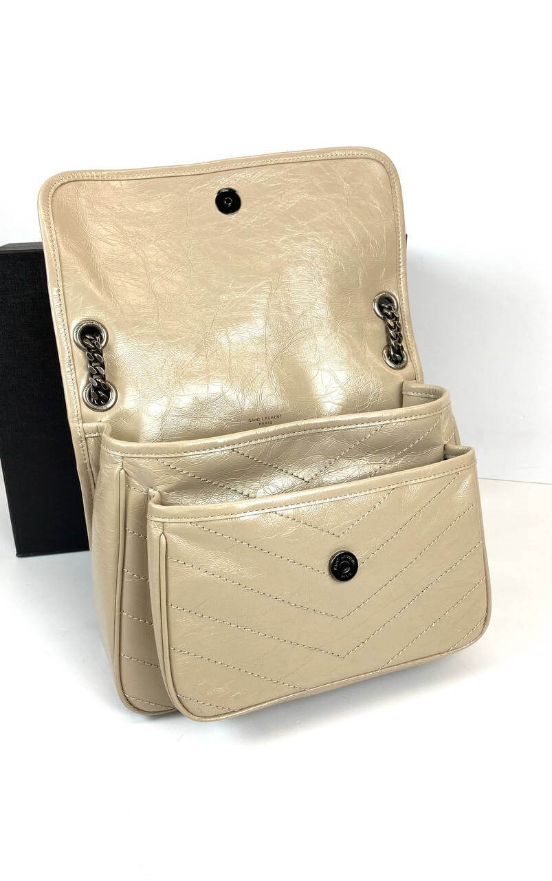 SAINT LAURENT NIKI BAGS beige
