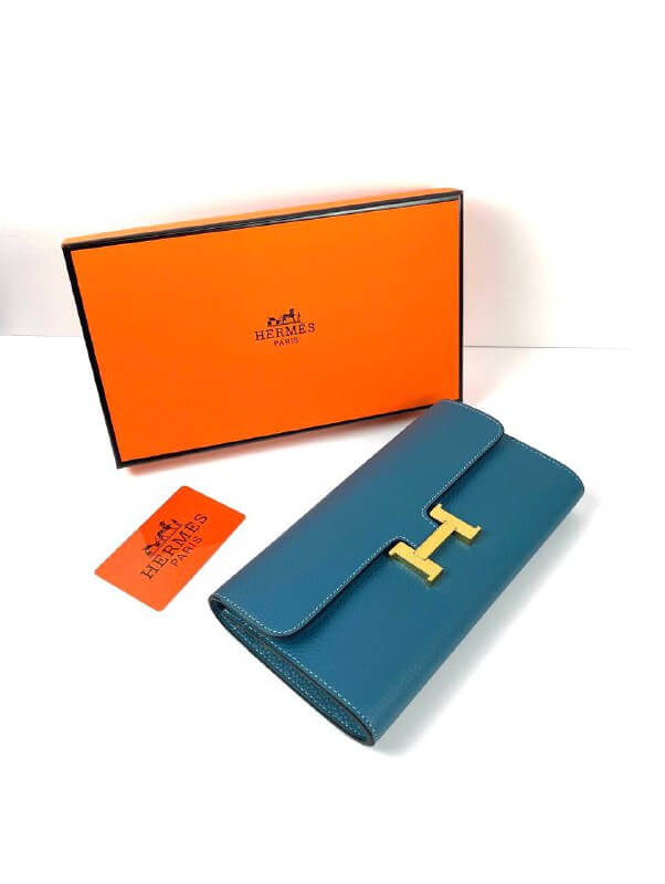 HermÃƒÆ’Ã‚Â¨s Blu Epsom Constance Long Wallet PHW