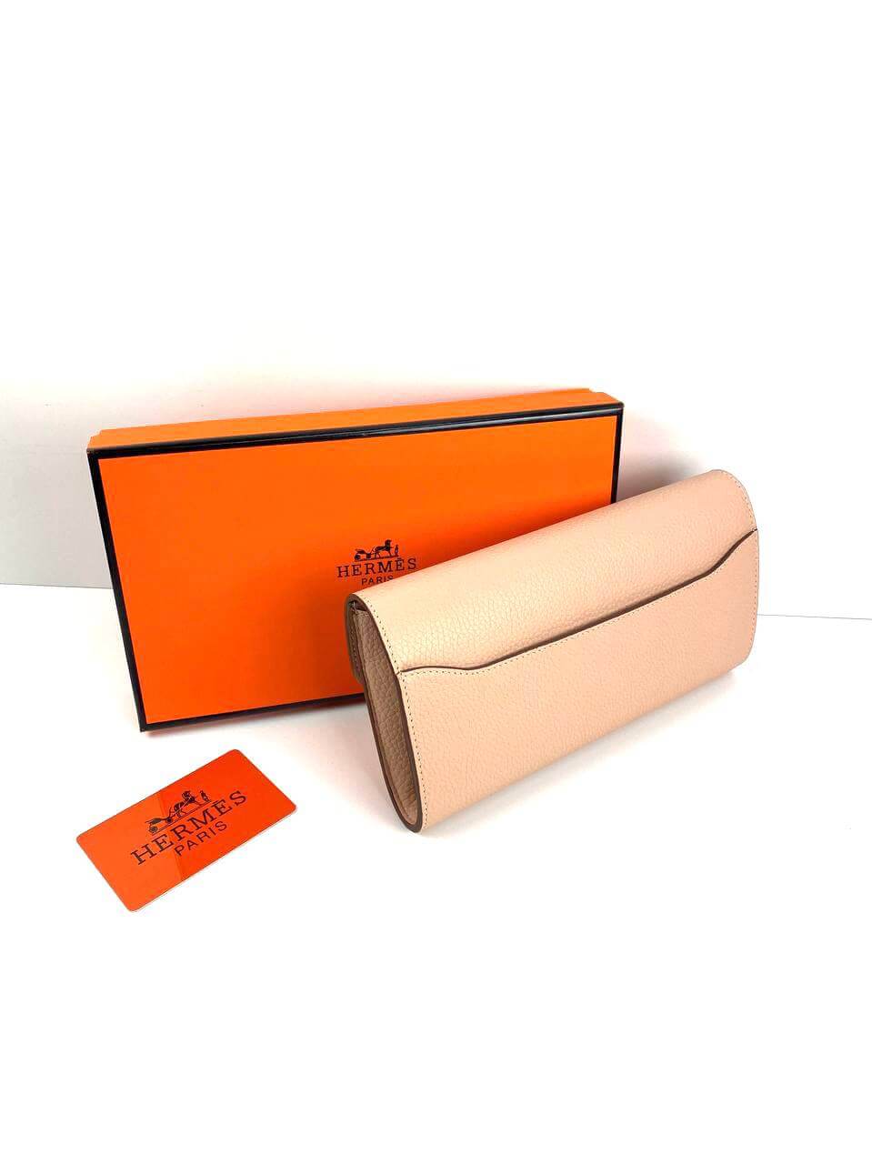 HermÃƒÆ’Ã‚Â¨s Beige Epsom Constance Long Wallet PHW