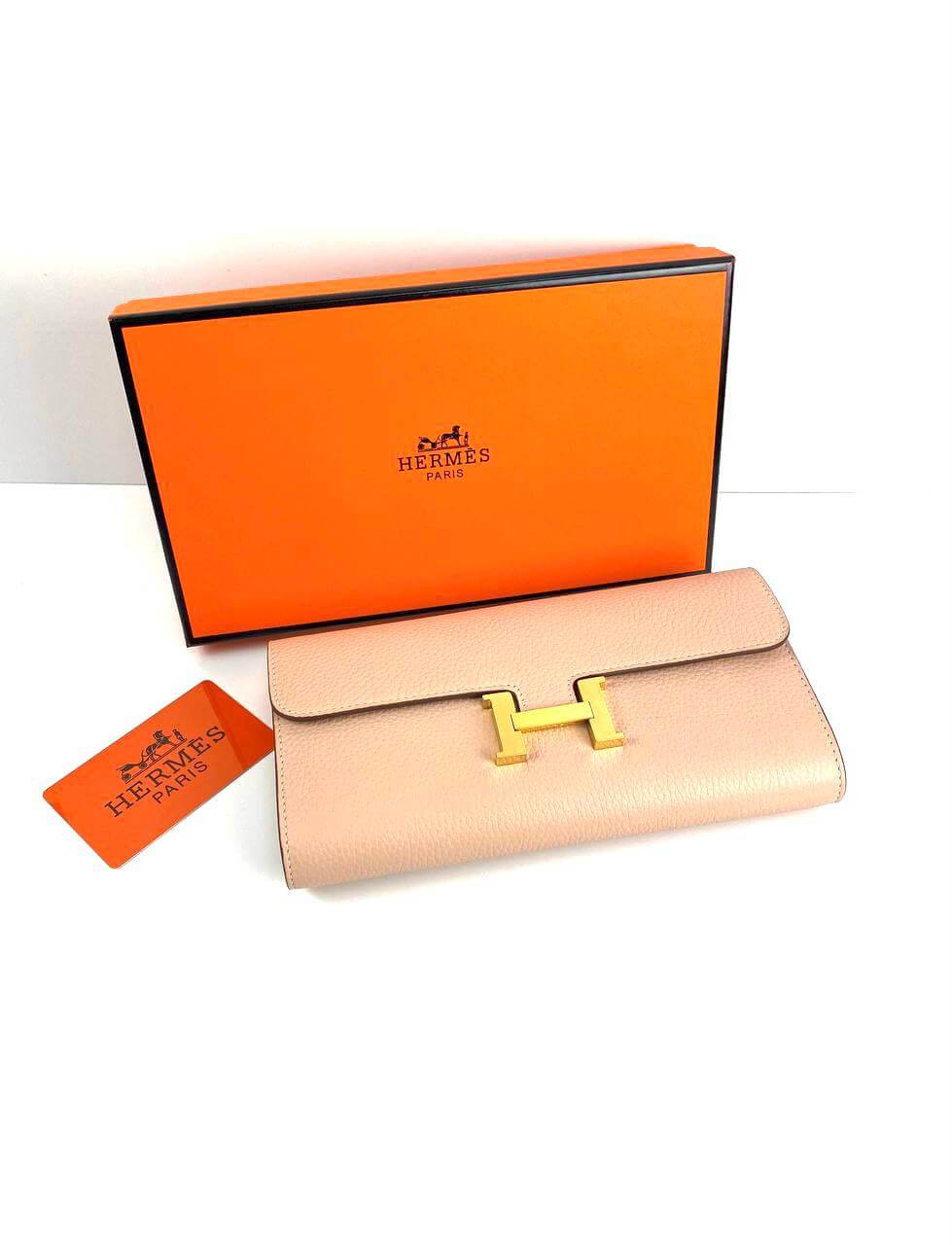 HermÃƒÆ’Ã‚Â¨s Beige Epsom Constance Long Wallet PHW