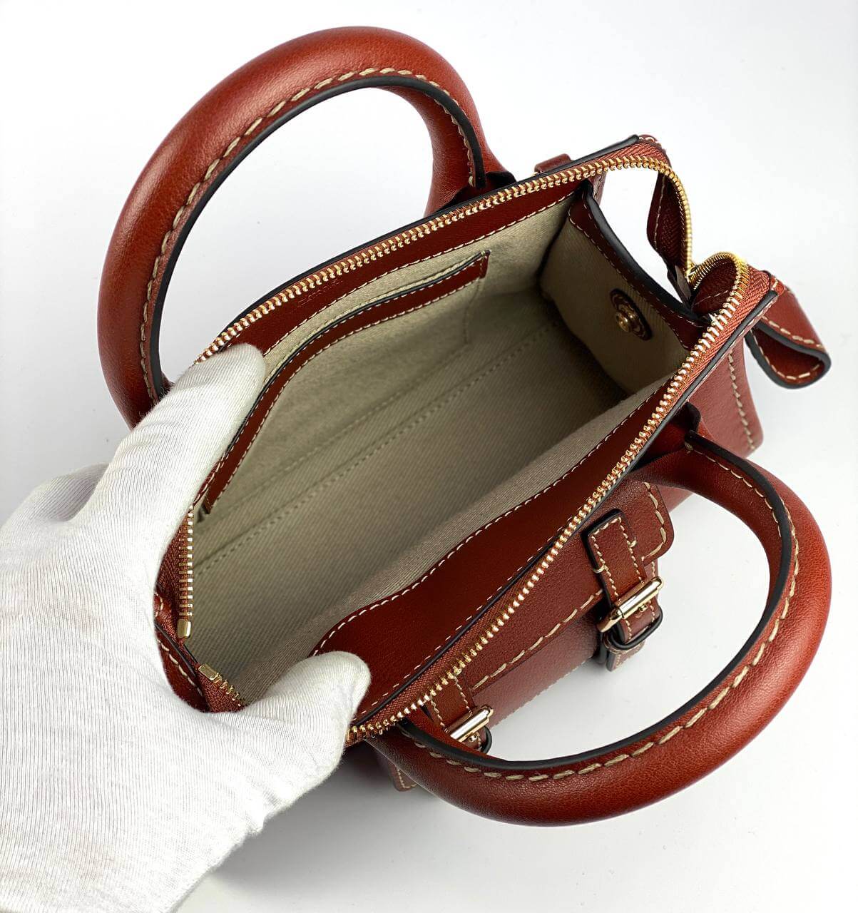 CHLOÃƒÆ’Ã¢â‚¬Â° Edith small leather tote brown