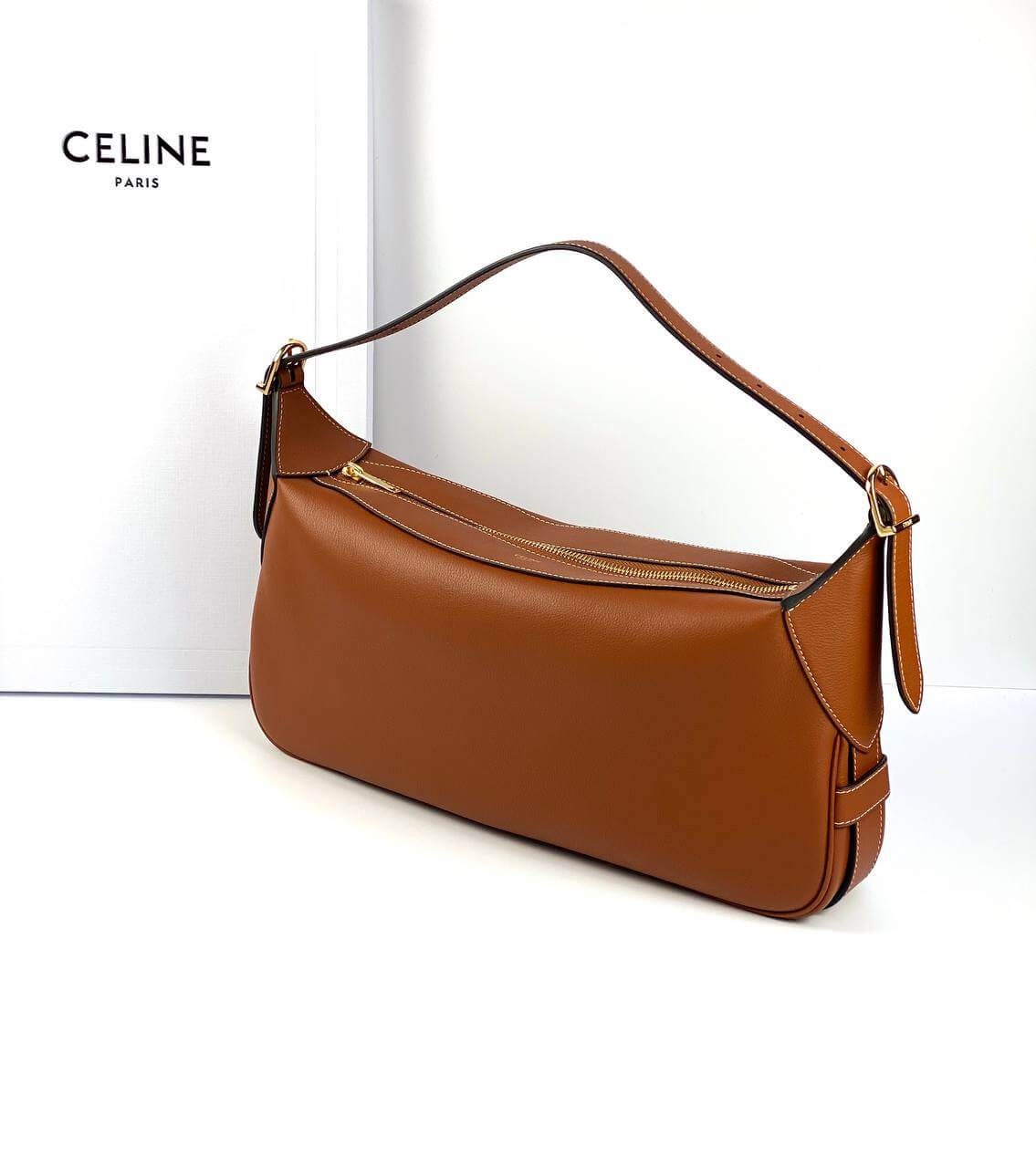 CELINE Bags MEDIUM ROMY in Supple Calfskin - Tan