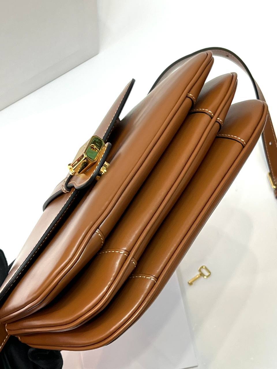 CELINE MEDIUM TABOU IN SMOOTH CALFSKIN TAN