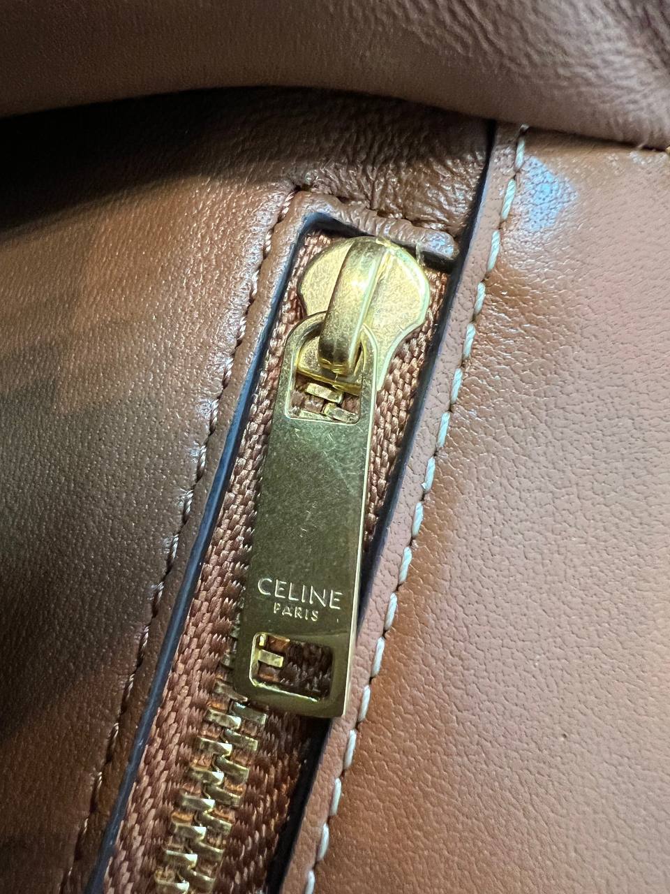 CELINE MEDIUM TABOU IN SMOOTH CALFSKIN TAN