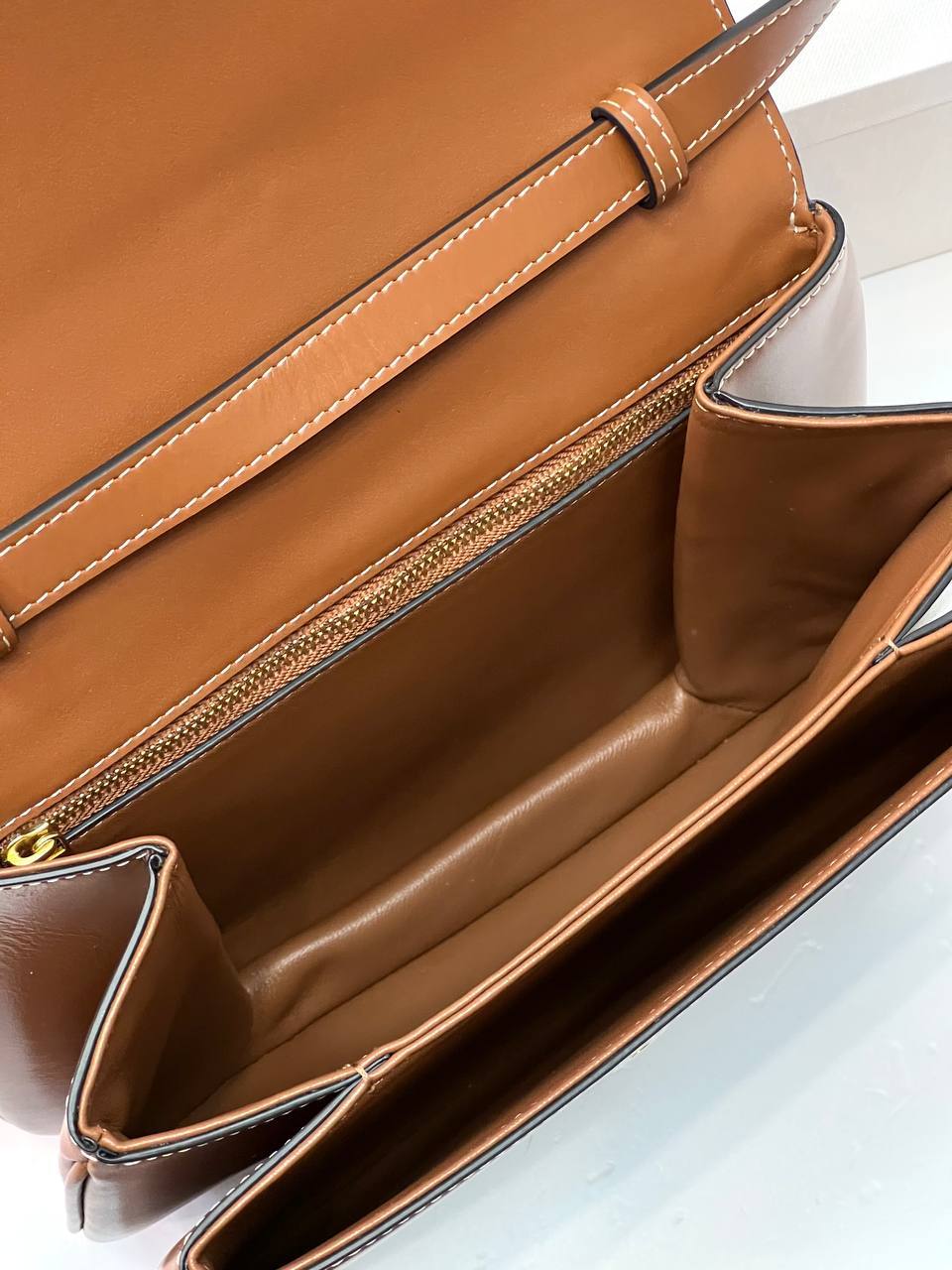 CELINE MEDIUM TABOU IN SMOOTH CALFSKIN TAN