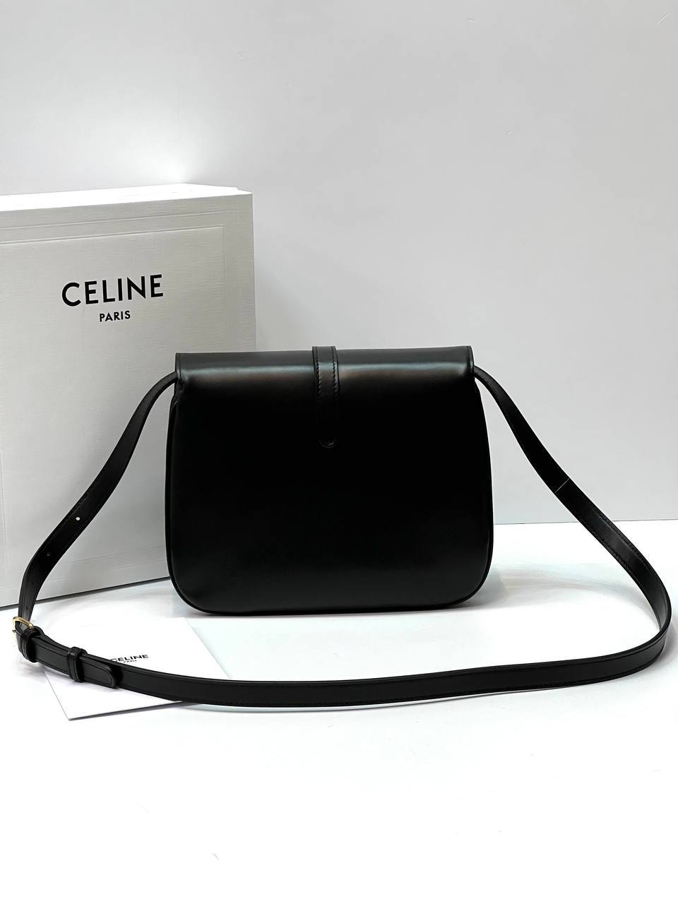 CELINE MEDIUM TABOU IN SMOOTH Black Calfskin