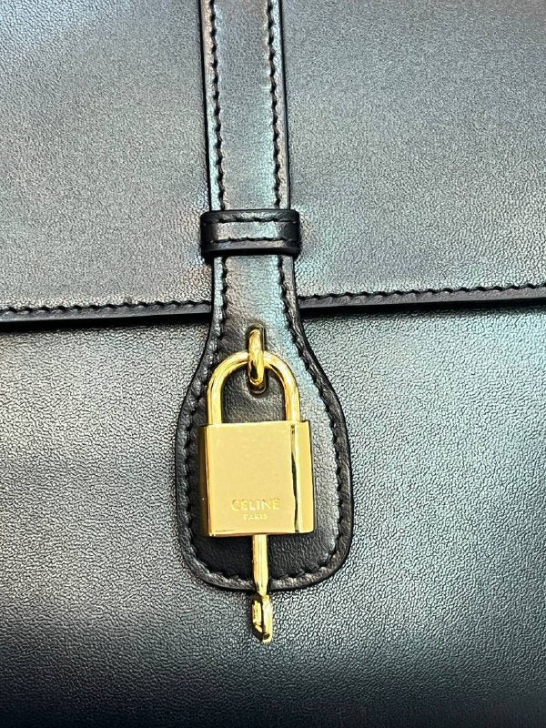 CELINE MEDIUM TABOU IN SMOOTH Black Calfskin