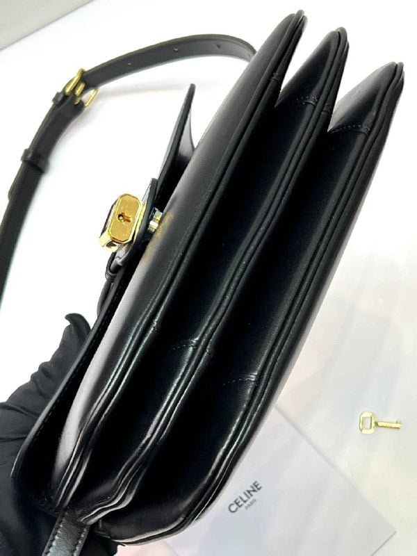CELINE MEDIUM TABOU IN SMOOTH Black Calfskin