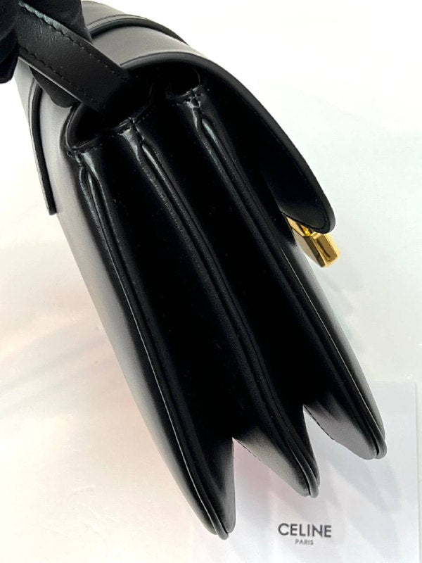 CELINE MEDIUM TABOU IN SMOOTH Black Calfskin