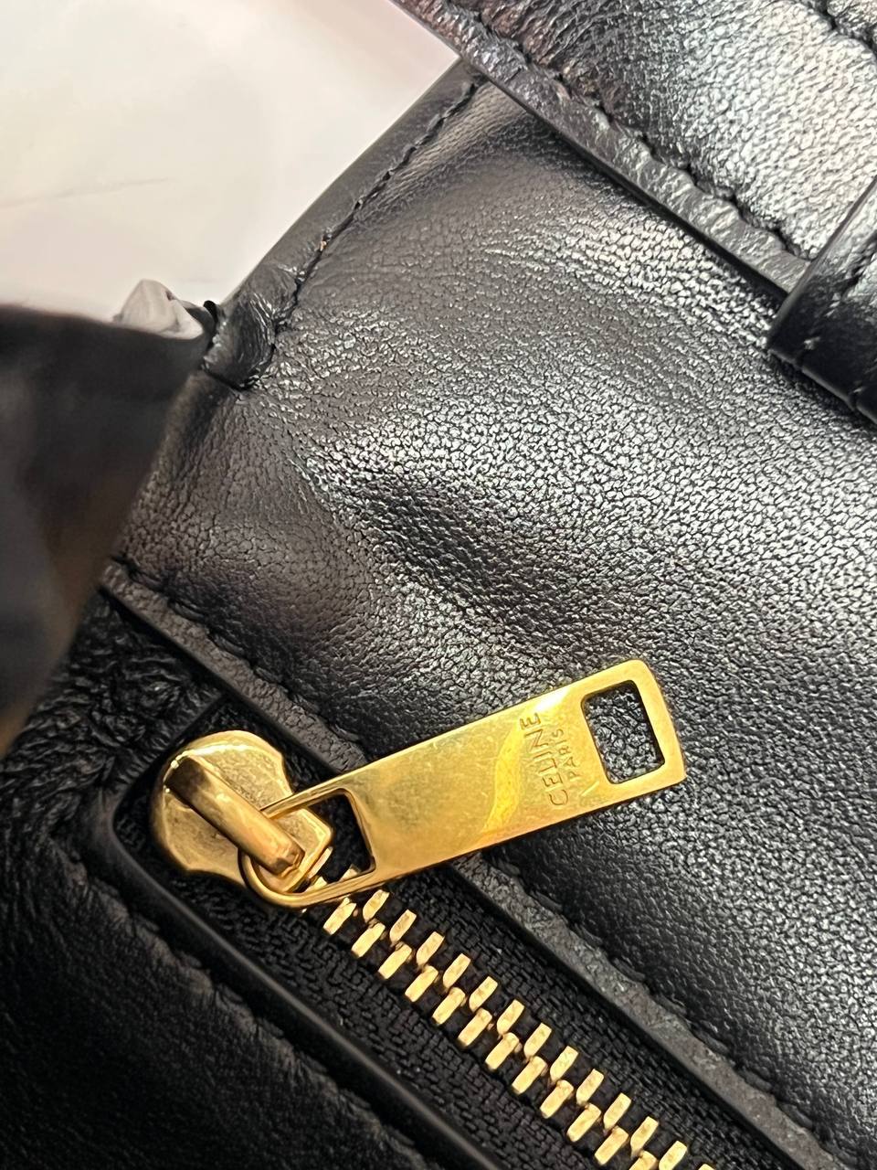 CELINE MEDIUM TABOU IN SMOOTH Black Calfskin