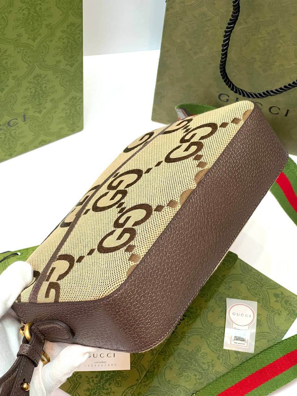 Messenger bag with jumbo GG