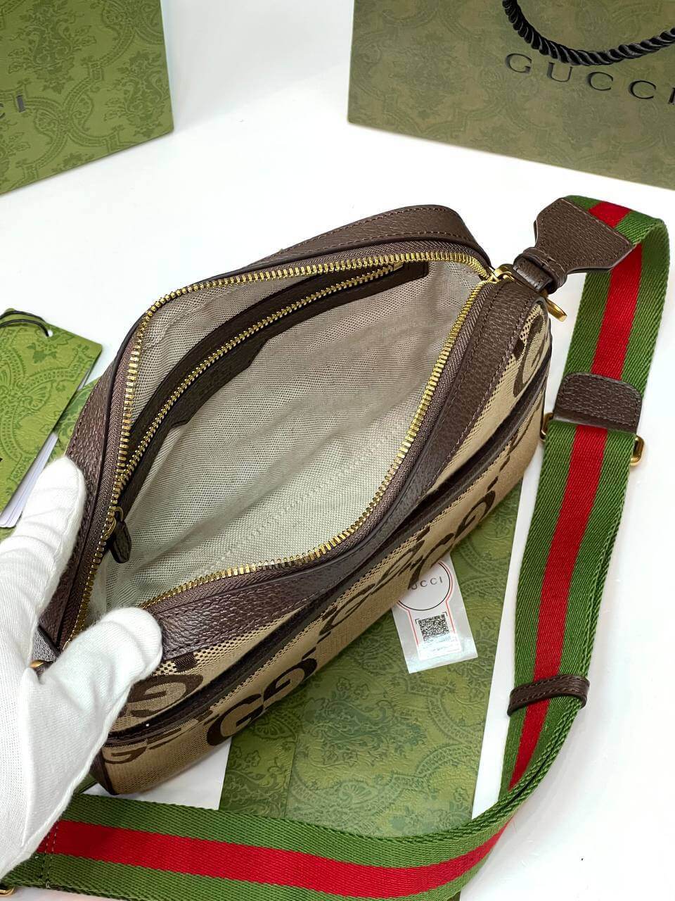Messenger bag with jumbo GG