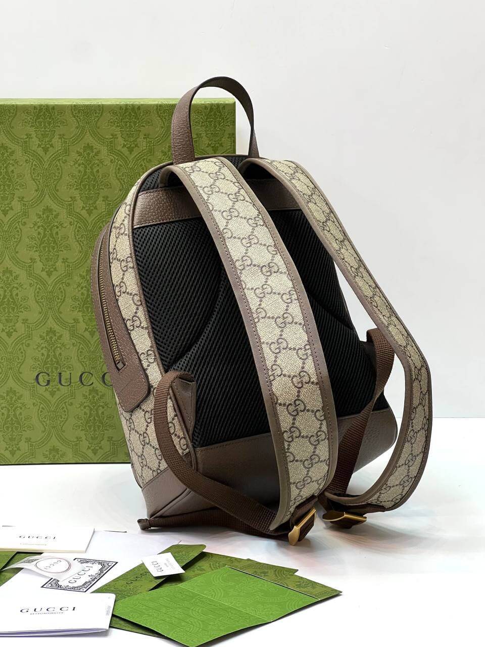 Ophidia GG small backpack beige