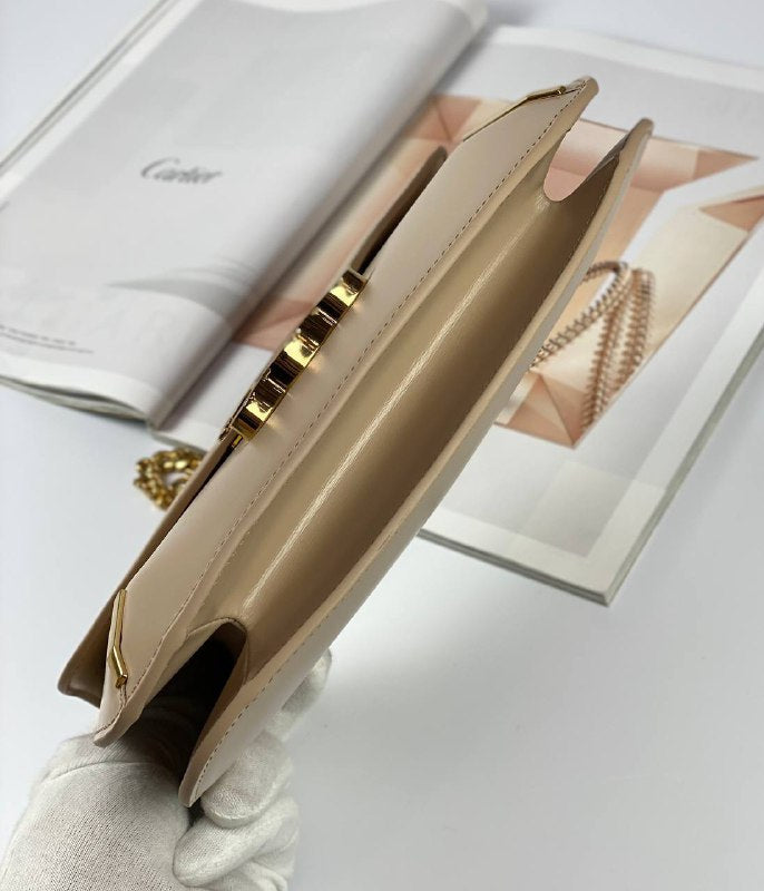 BAGS CELINE CHAIN BESACE TRIOMPHE IN SHINY CALFSKIN NUDE