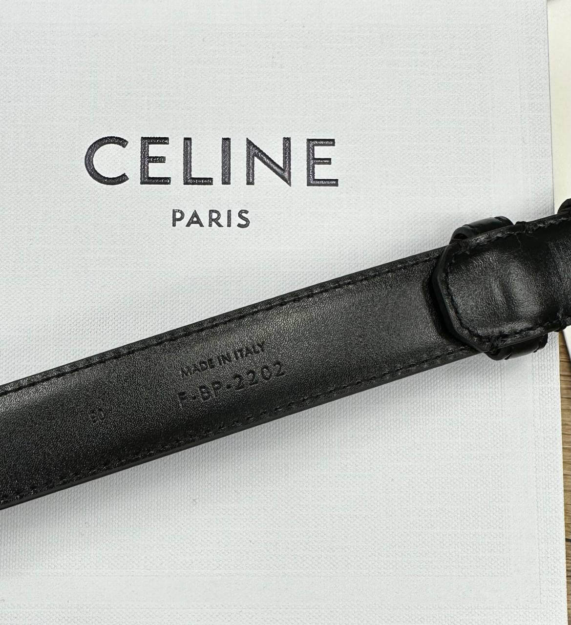 CUIR TRIOMPHE BELT IN SMOOTH CALFSKIN BLACK