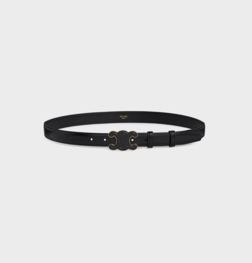 CUIR TRIOMPHE BELT IN SMOOTH CALFSKIN BLACK