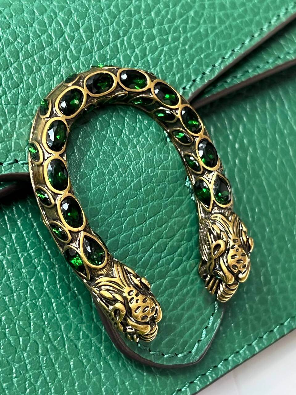 Dionysus leather mini bag green