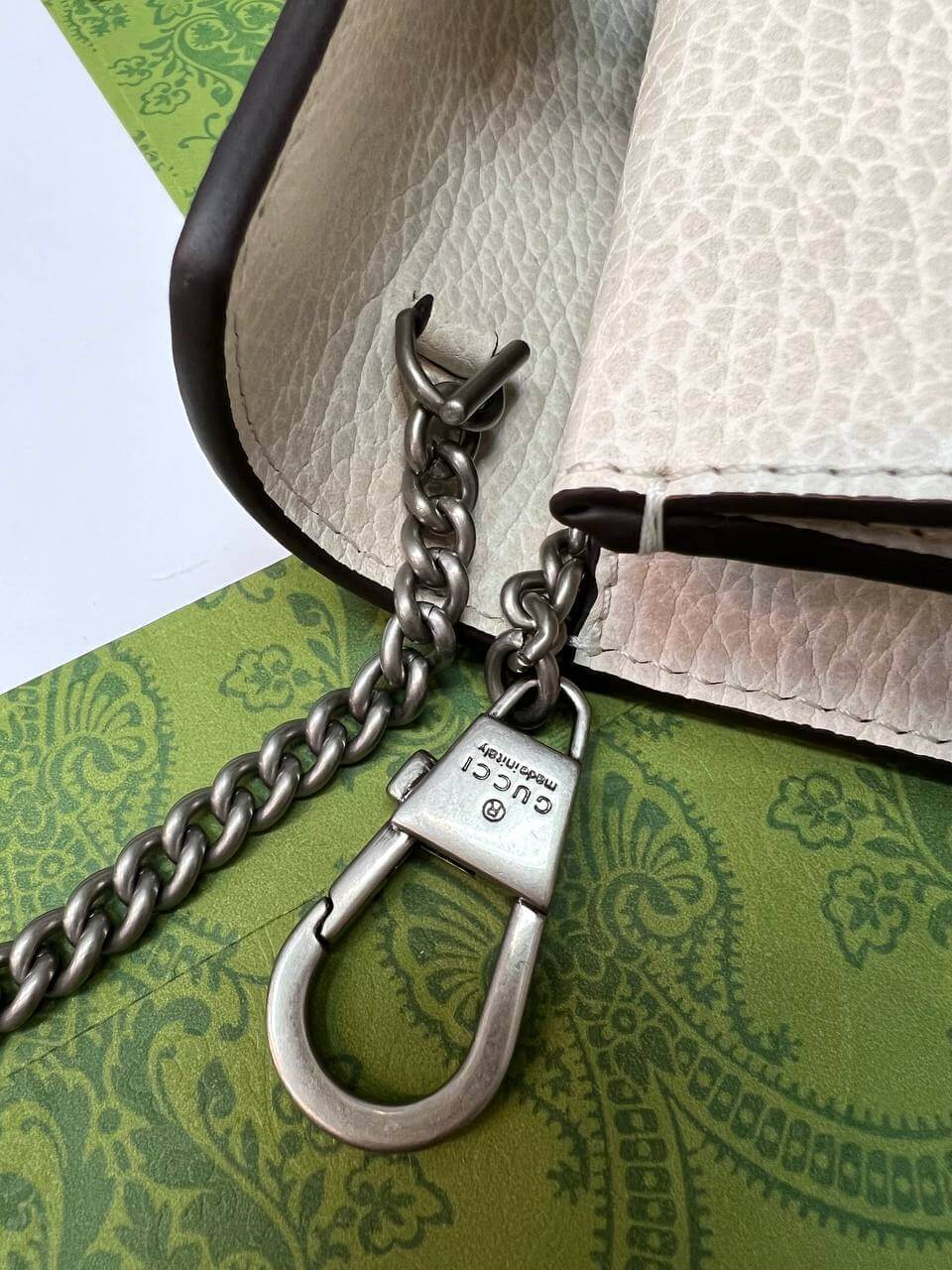 Dionysus leather mini bag white