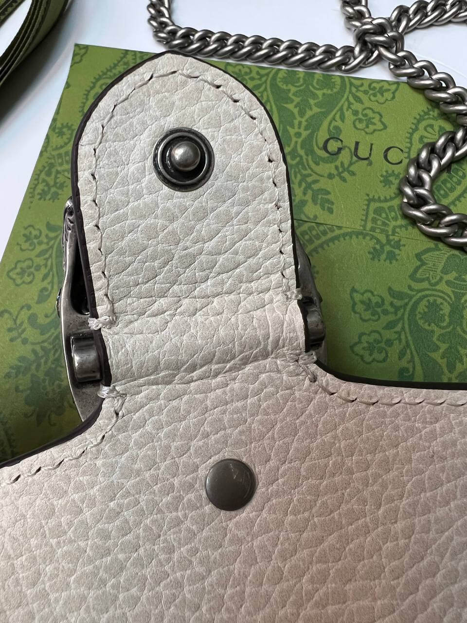 Dionysus leather mini bag white
