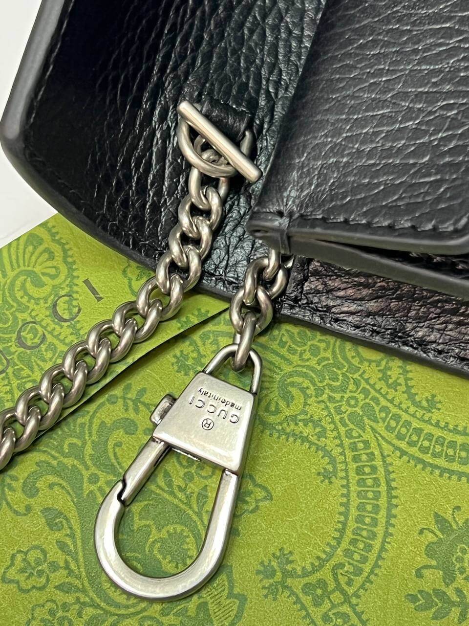Dionysus leather mini bag black