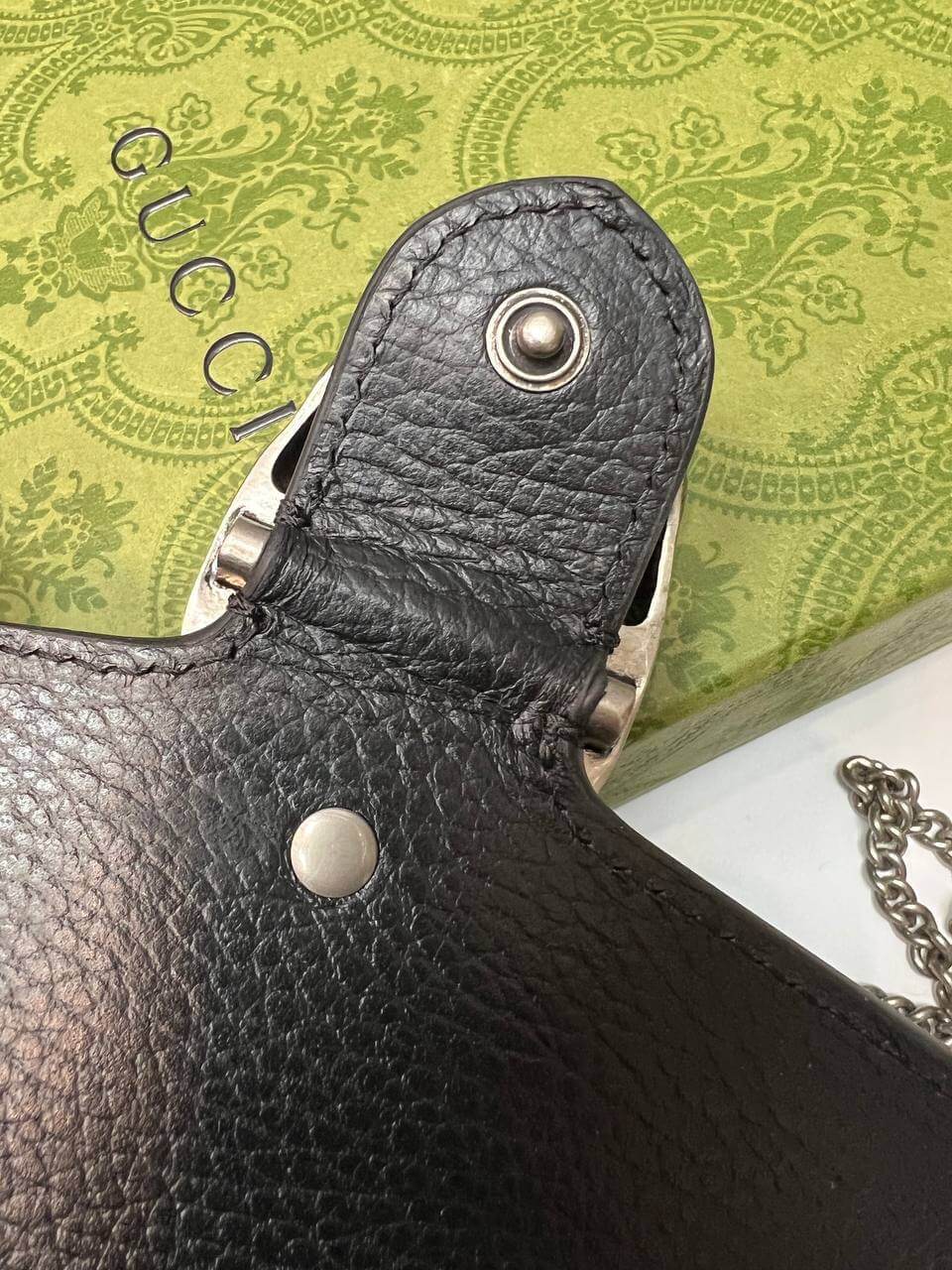 Dionysus leather mini bag black