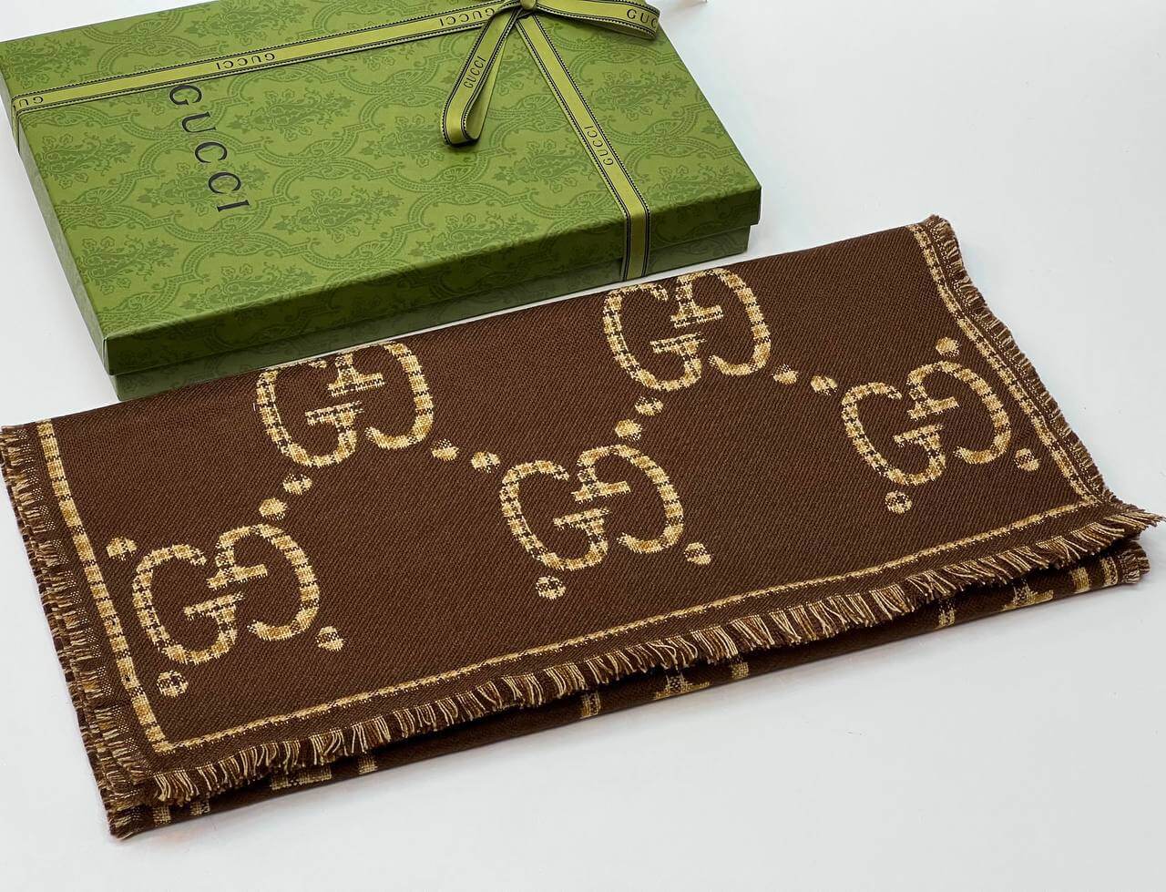GG wool scarf for men