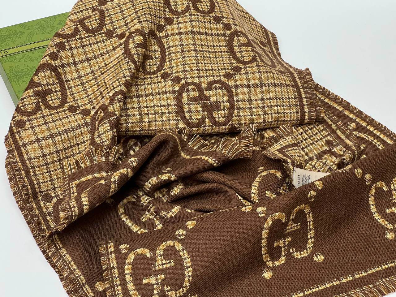 GG wool scarf for men