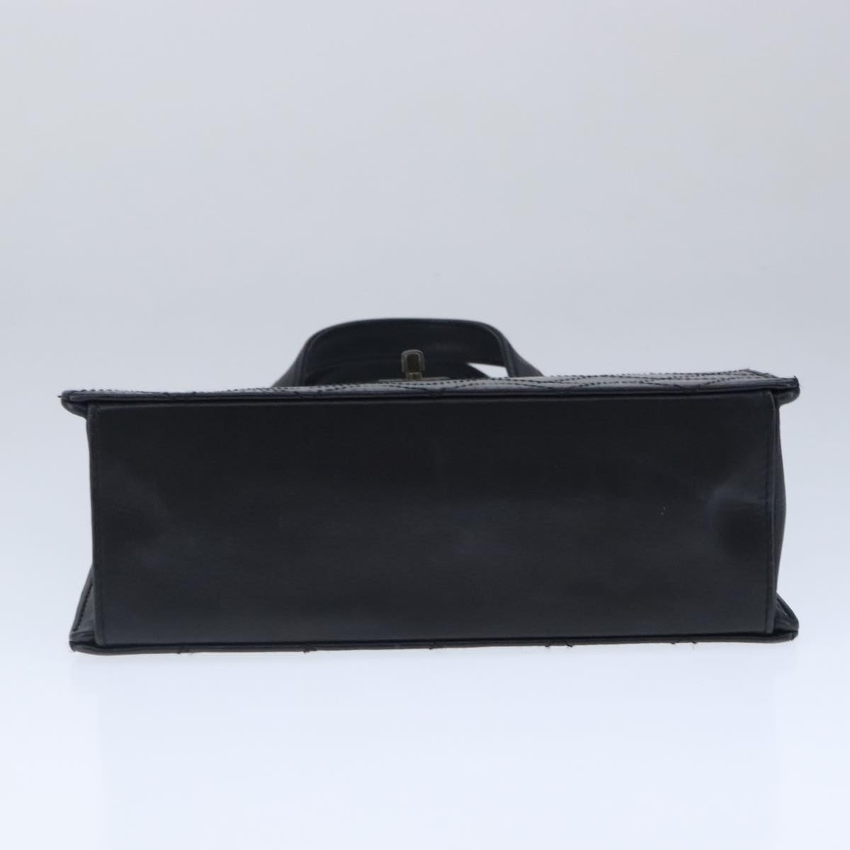 CHANEL Hand Bag Lamb Skin Black CC PP003