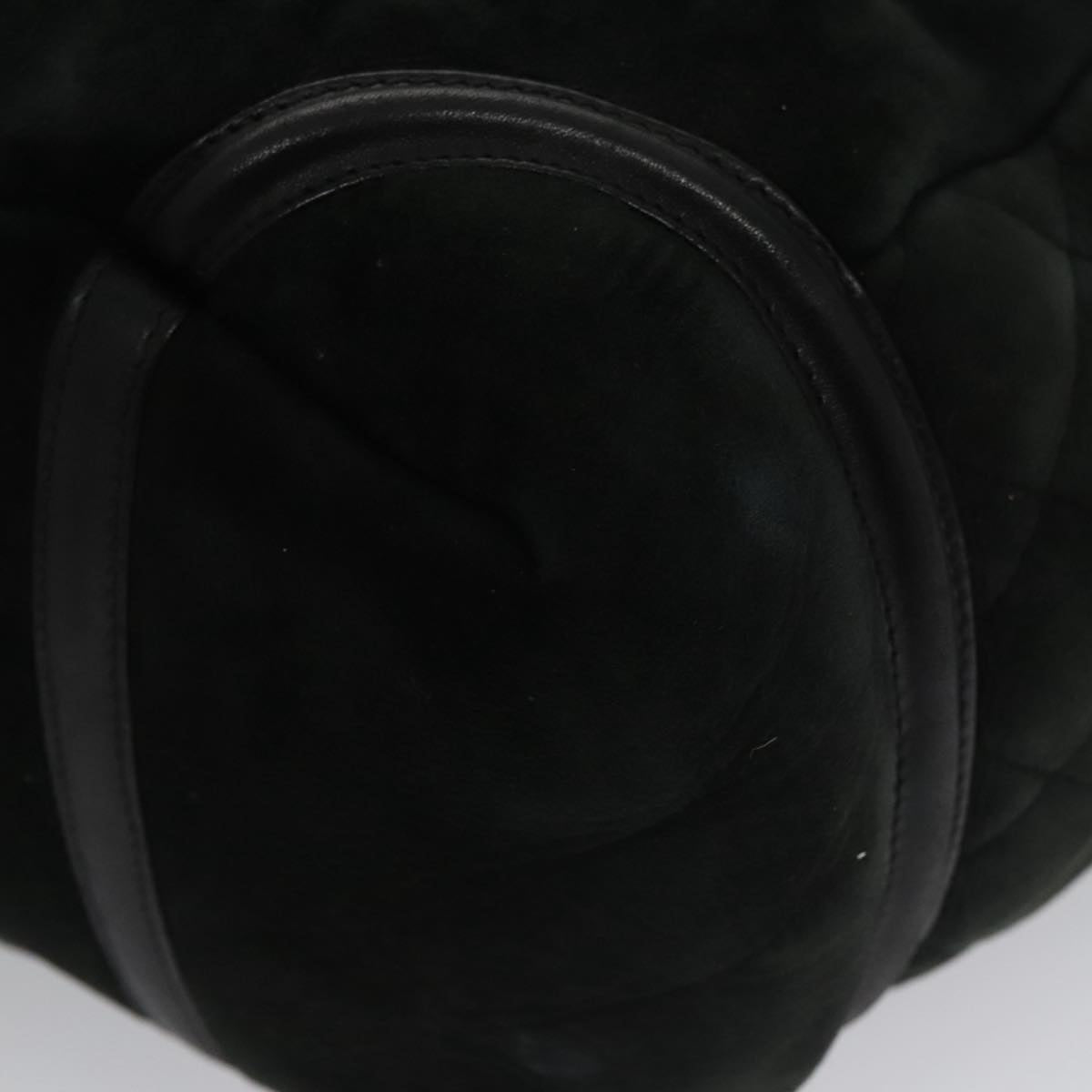 CHANEL Hand Bag Mouton Black CC PP007