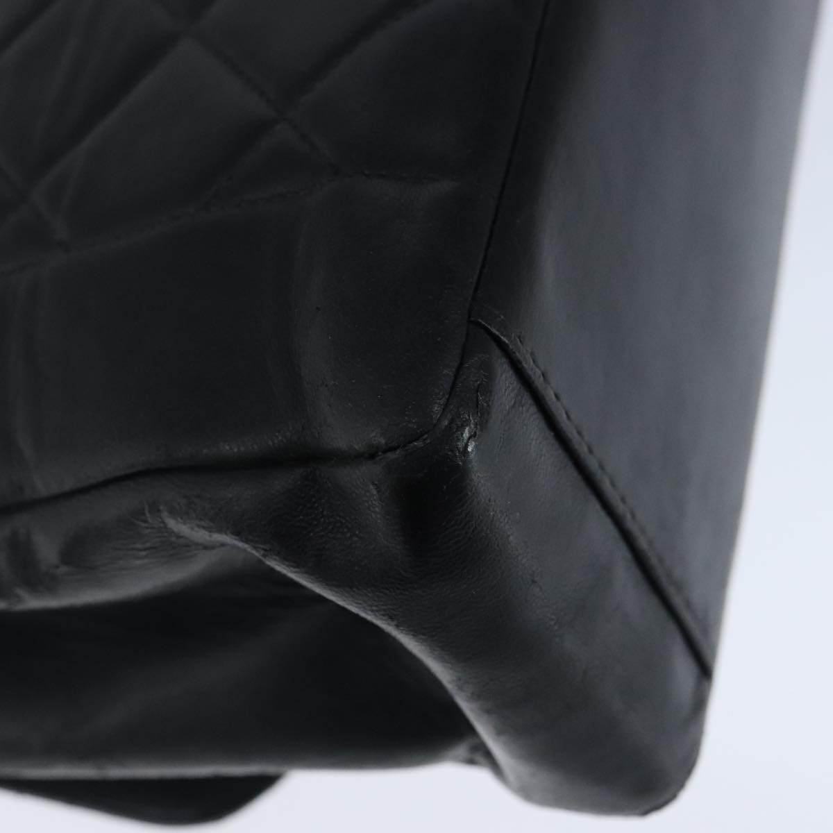 CHANEL Diana 22 Chain Shoulder Bag Lamb Skin Black Gold CC PP016