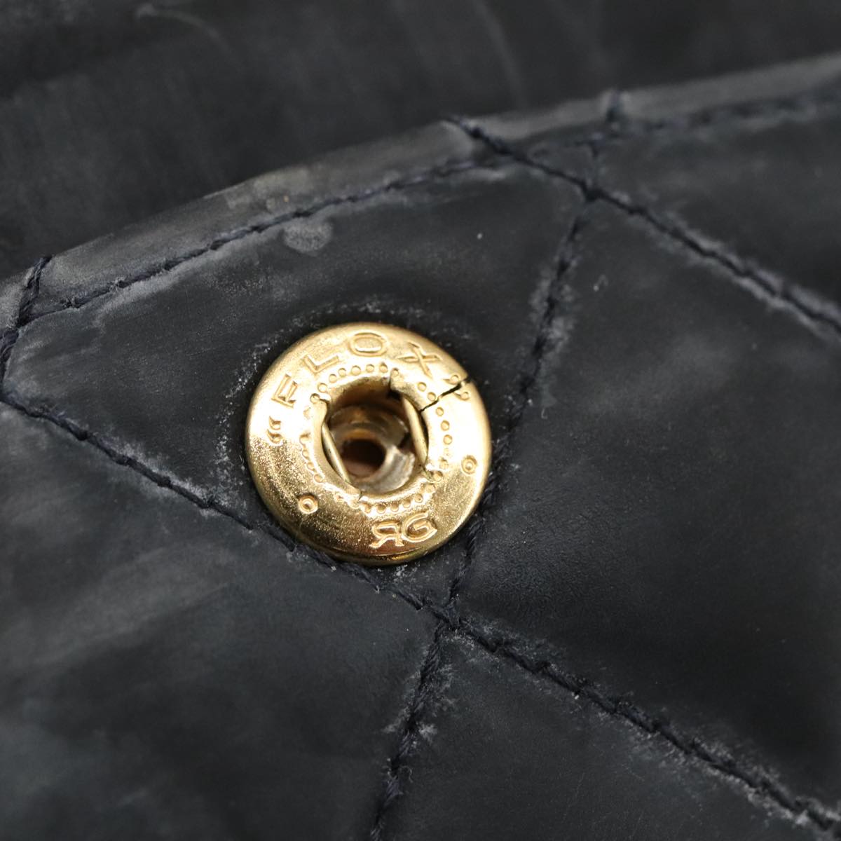 CHANEL Matelasse 23 Chain Shoulder Bag Enamel Black Gold CC PP045
