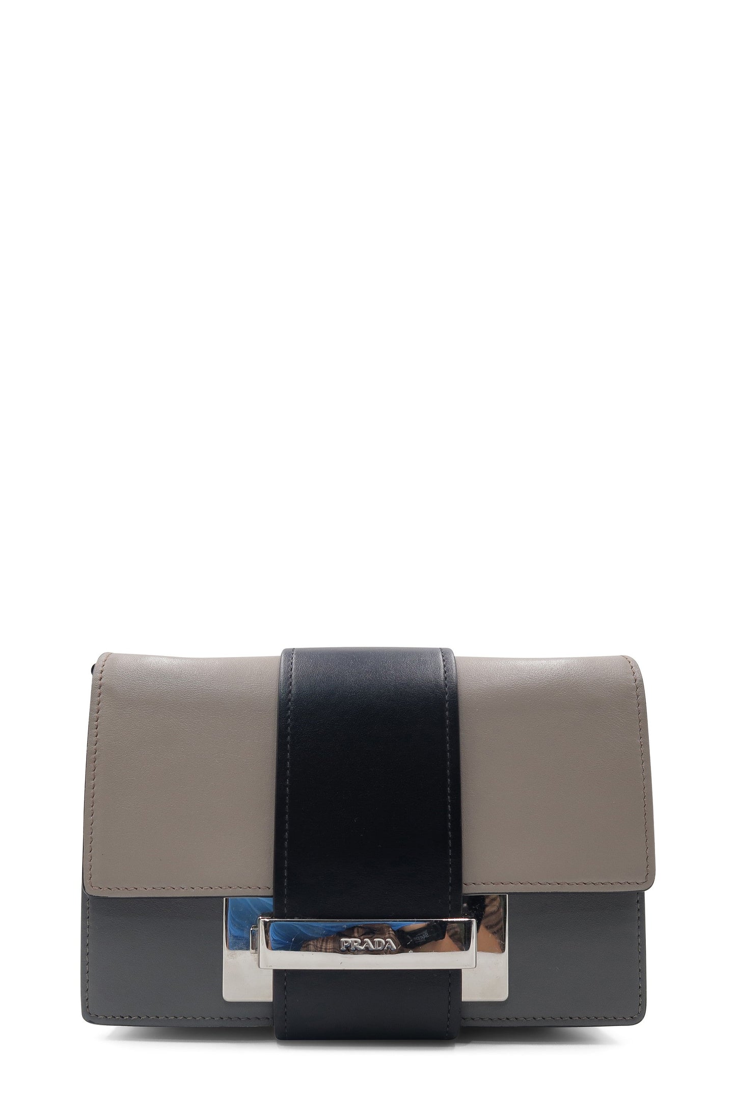 City Calf Ribbon Bag Grey Black