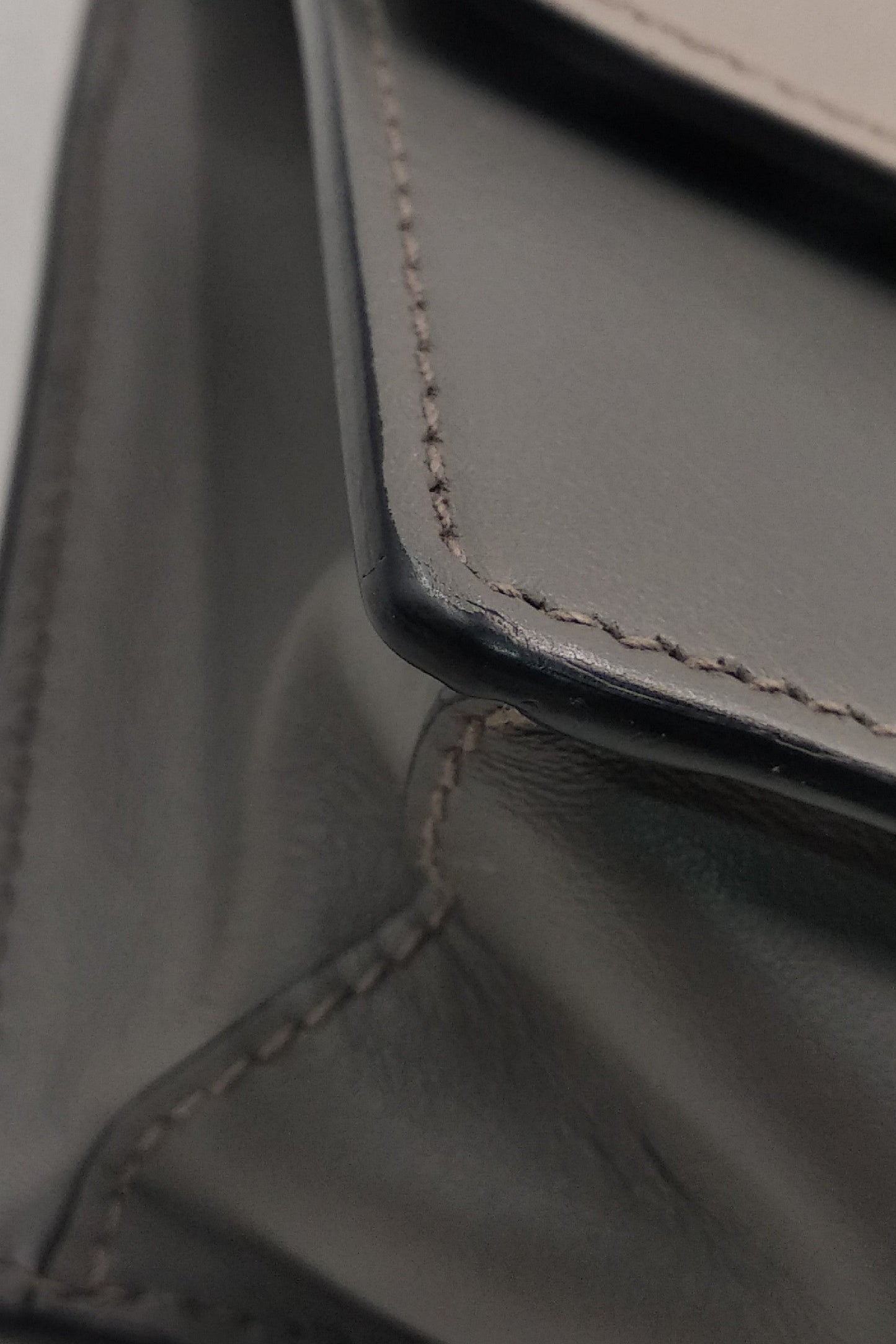 City Calf Ribbon Bag Grey Black