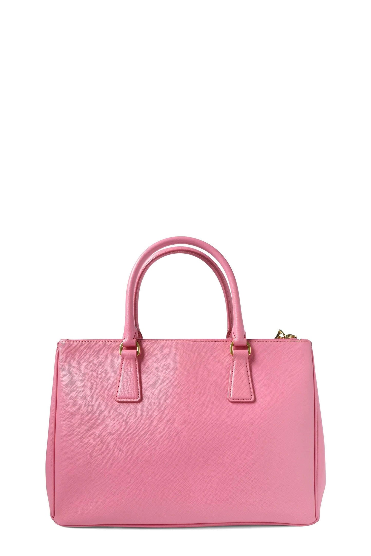 Medium Saffiano Lux Double Zip Tote Begonia
