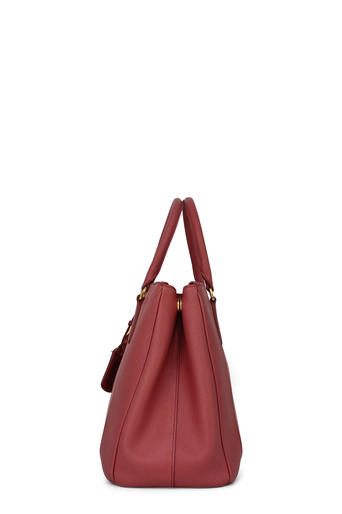 Medium Saffiano Lux Double Zip Tote Pink Multi