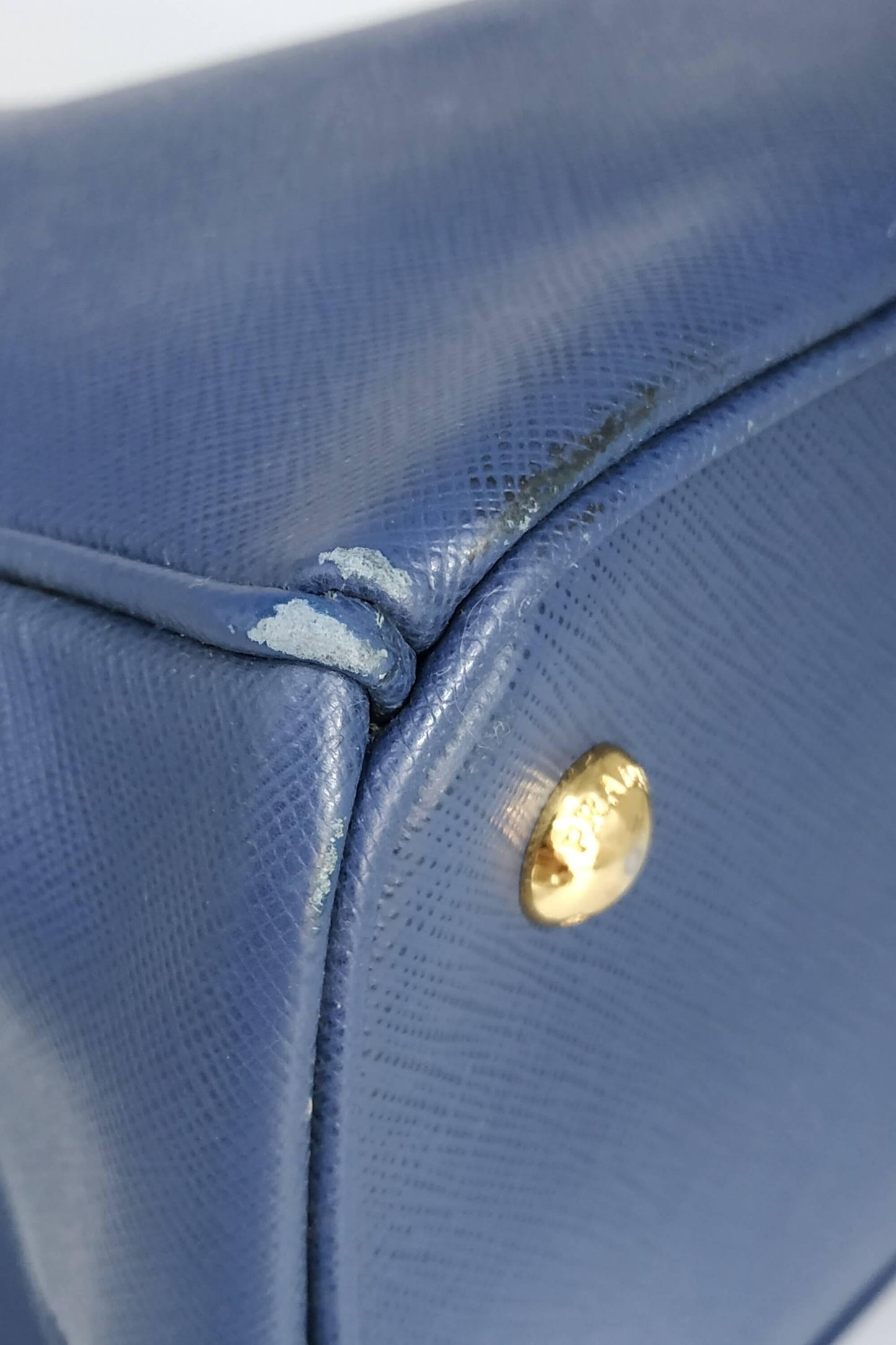 Medium Saffiano Lux Single Zip Tote Bluette
