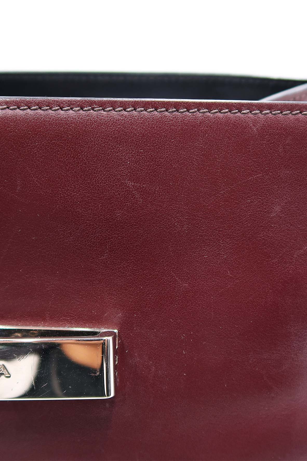 City Top Handle Bag Burgundy