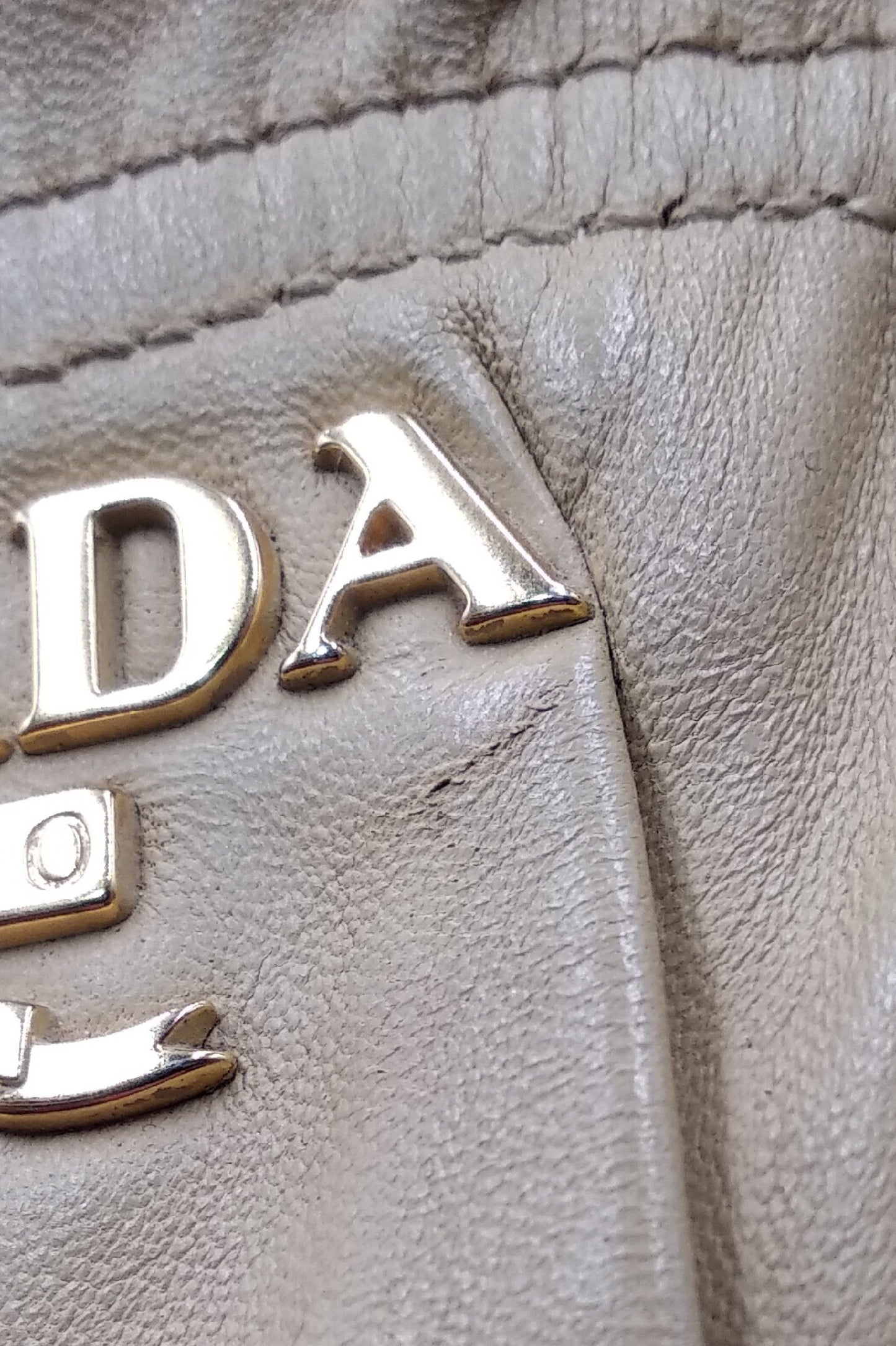 Nappa Gaufre Satchel with Buckle Tan