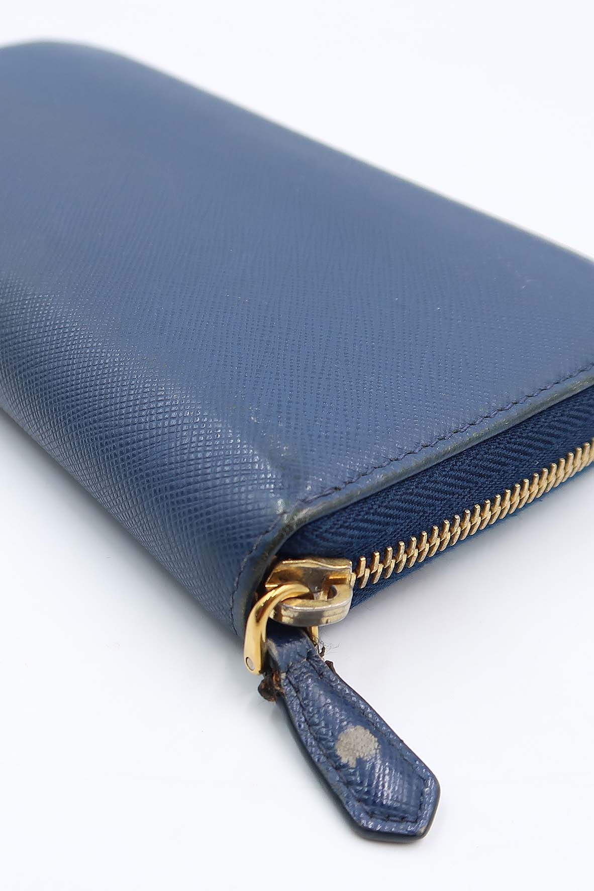 Saffiano Large Wallet Blue