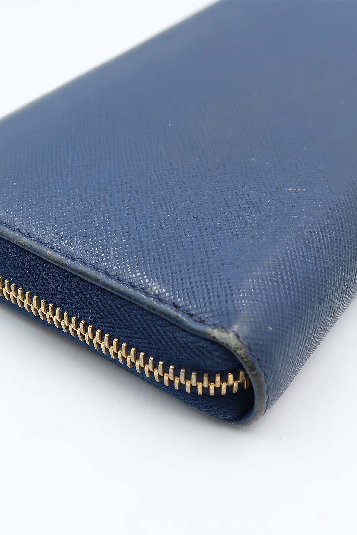 Saffiano Large Wallet Blue